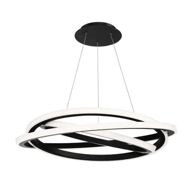 Industrial Lighting for Metal Fabrication ShopsVeloce 38 in. LED Chandelier Black Finish Industrial Lighting for Metal Fabrication ShopsVeloce 38 in. LED Chandelier Black Finish