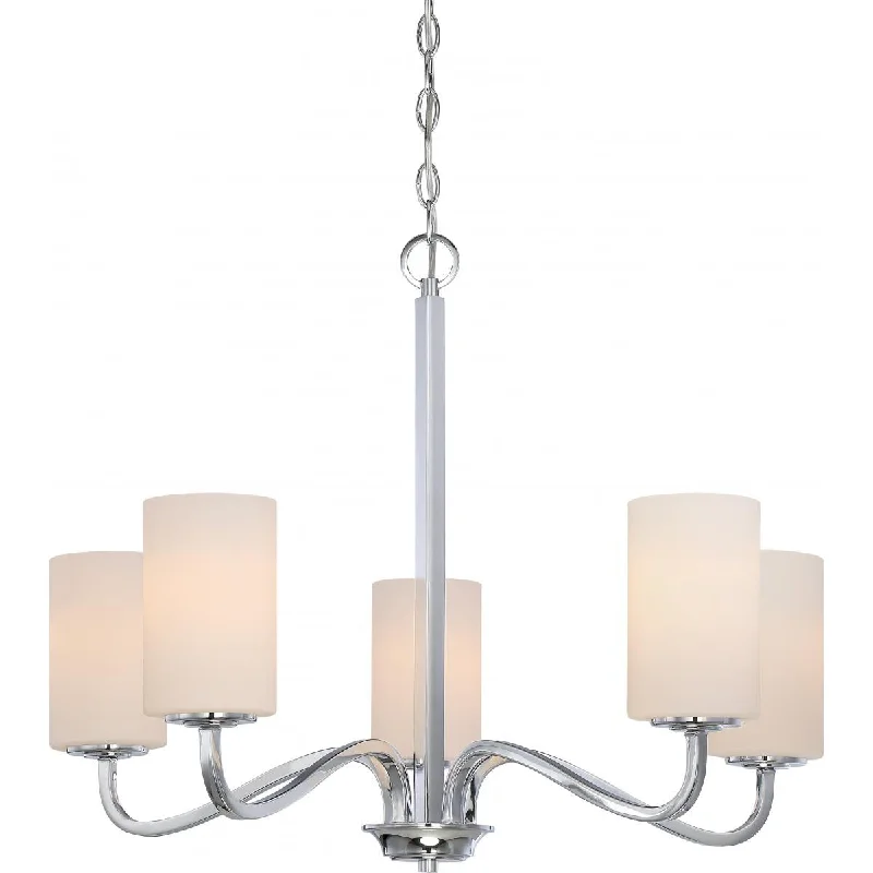 Industrial Lighting for Electronics ManufacturingWillow 27 in. 5 Lights Chandelier Nickel Finish Industrial Lighting for Electronics ManufacturingWillow 27 in. 5 Lights Chandelier Nickel Finish