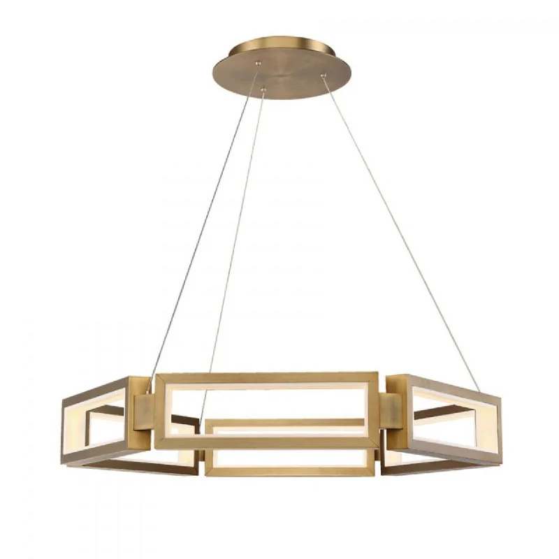 Industrial Lighting for Metal Fabrication ShopsMies 36 in. LED Pendant Light Brass Finish Industrial Lighting for Metal Fabrication ShopsMies 36 in. LED Pendant Light Brass Finish