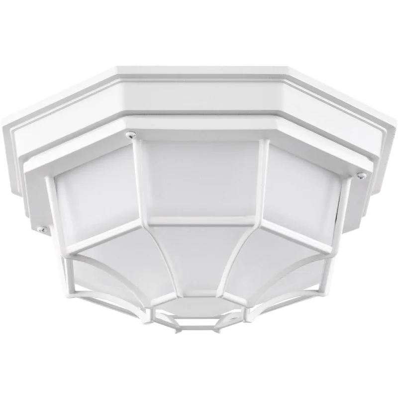 Industrial Area Lighting for Large Open Spaces11 In. LED Outdoor Flush Mount White finish Industrial Area Lighting for Large Open Spaces11 In. LED Outdoor Flush Mount White finish