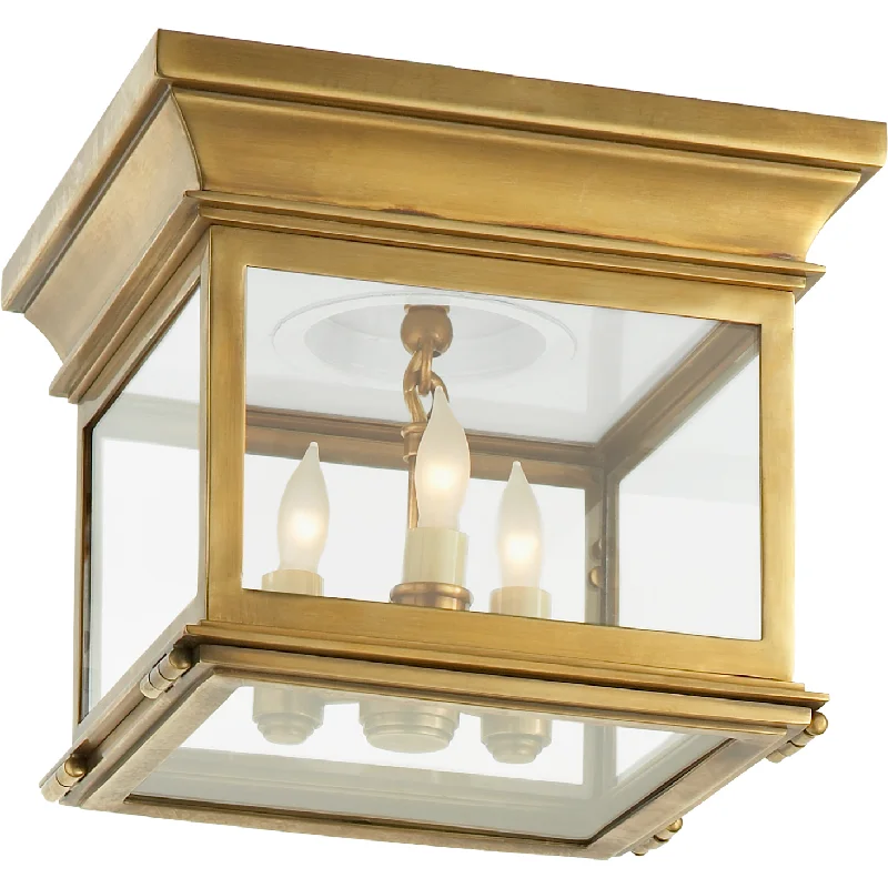 Track lighting for illuminating dining tablesClub Small Square Flush Mount