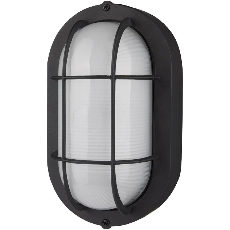Industrial Lighting for Woodworking Factories9 In. LED Outdoor Bulkhead Light Black finish Industrial Lighting for Woodworking Factories9 In. LED Outdoor Bulkhead Light Black finish