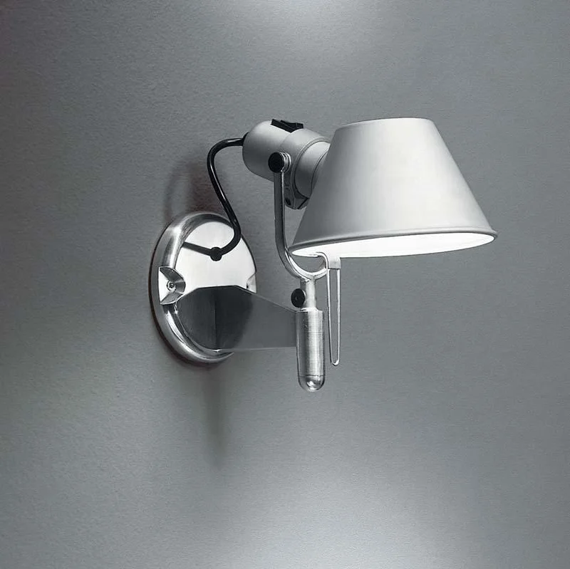 Track lighting with a chunky, bold designindustrial style wall lamps with exposed bulbs for urban loftsArtemide A0447W58 Tolomeo Spot 10W LED 2700K Aluminum Wall Light with Switch Track lighting with a chunky, bold designindustrial style wall lamps with exposed bulbs for urban loftsArtemide A0447W58 Tolomeo Spot 10W LED 2700K Aluminum Wall Light with Switch