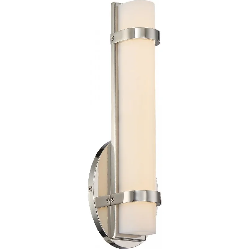 Industrial Exit Sign Lighting for Quick EvacuationSlice 12 In. LED Armed Sconce 1040 Lumens 3000K Nickel Finish Industrial Exit Sign Lighting for Quick EvacuationSlice 12 In. LED Armed Sconce 1040 Lumens 3000K Nickel Finish