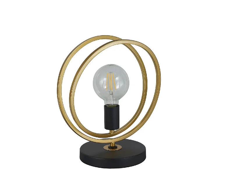 Track lighting for modernizing traditional interiorsCorfu Double Ring Table Lamp, 1 Light E27, Matt Black  &  Painted Gold, G95 & 120 Lamp Recommended