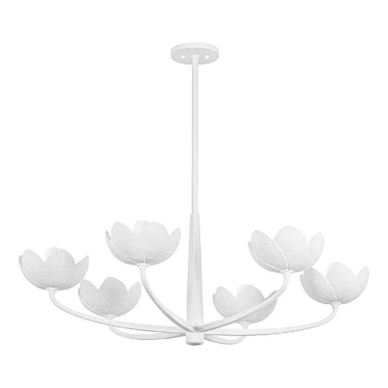 Track lighting with frosted glass shadesArcata 6-Light Chandelier