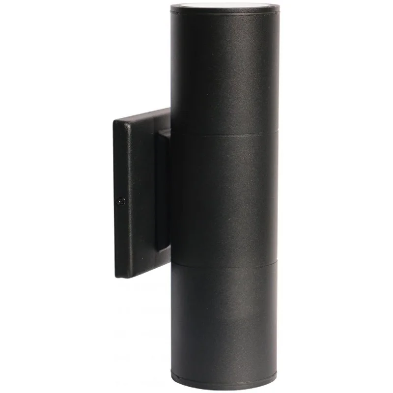 Industrial Lighting for Automotive Manufacturing Plants12 In. 2 Lights LED Outdoor Cylinder Wall Light Up and Down Lighting Black Finish Industrial Lighting for Automotive Manufacturing Plants12 In. 2 Lights LED Outdoor Cylinder Wall Light Up and Down Lighting Black Finish