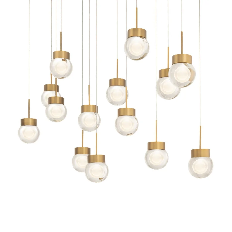 Track lighting with a sleek profileDouble Bubble Linear Multi Light Pendant