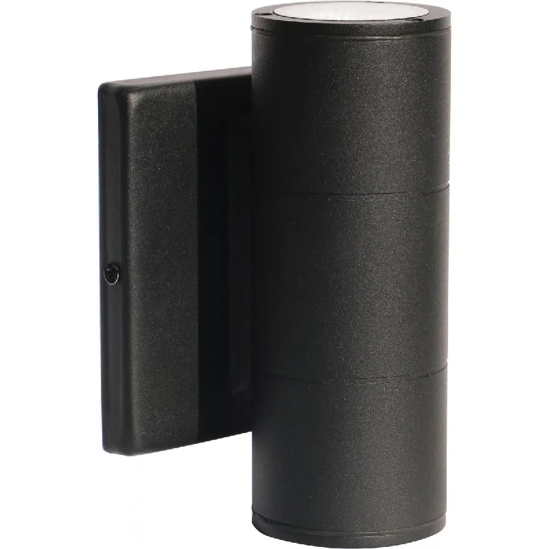 Industrial Lighting for Textile Mills7 In 2 Lights LED Outdoor Cylinder Wall Light Up/Down Lights Black Finish Industrial Lighting for Textile Mills7 In 2 Lights LED Outdoor Cylinder Wall Light Up/Down Lights Black Finish