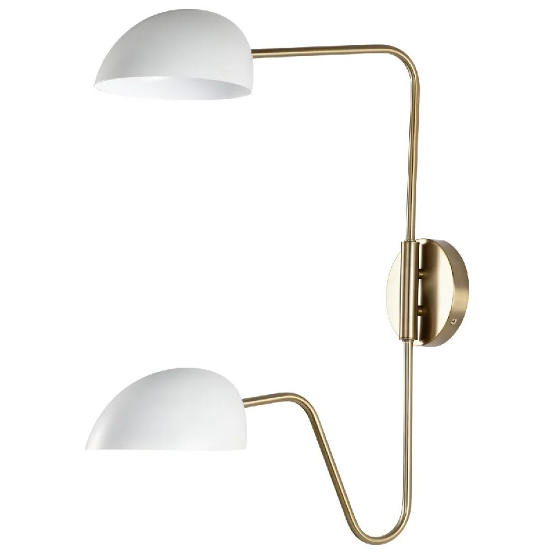 Dust - Resistant Industrial Lighting for Dirty WorkspacesTrilby 25 In. Swing Arm Wall Sconce White Finish Dust - Resistant Industrial Lighting for Dirty WorkspacesTrilby 25 In. Swing Arm Wall Sconce White Finish