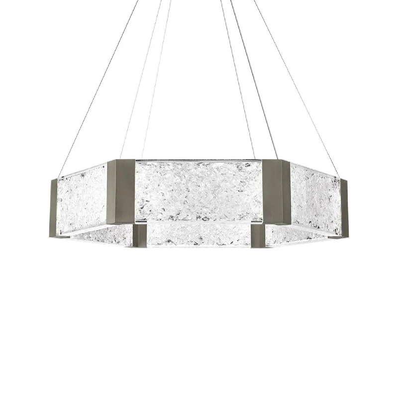 Industrial Lighting with High CRI (Color Rendering Index) for True Color PerceptionForever 34 in. 6 Lights LED Pendant Light Nickel Finish Industrial Lighting with High CRI (Color Rendering Index) for True Color PerceptionForever 34 in. 6 Lights LED Pendant Light Nickel Finish