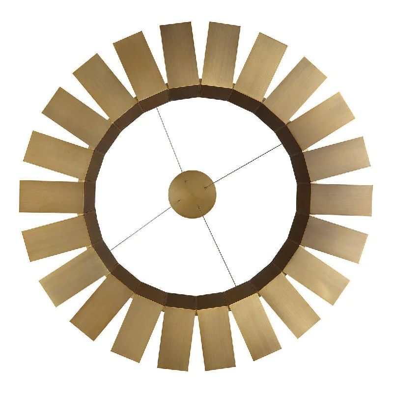 Energy - Efficient Industrial Lighting for Cost - SavingsChronos 50 in. LED Chandelier Brass Finish
