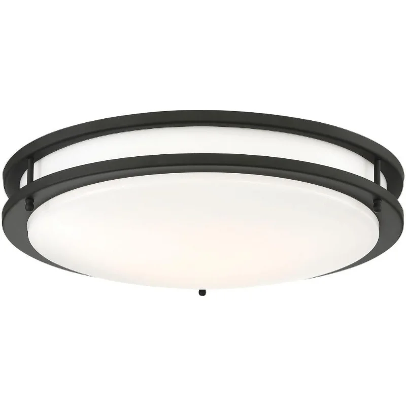 Dimmable Industrial Lighting for Ambiance ControlGlamour 17 in. LED Flush Mount Light Selectable CCT Black Finish Dimmable Industrial Lighting for Ambiance ControlGlamour 17 in. LED Flush Mount Light Selectable CCT Black Finish