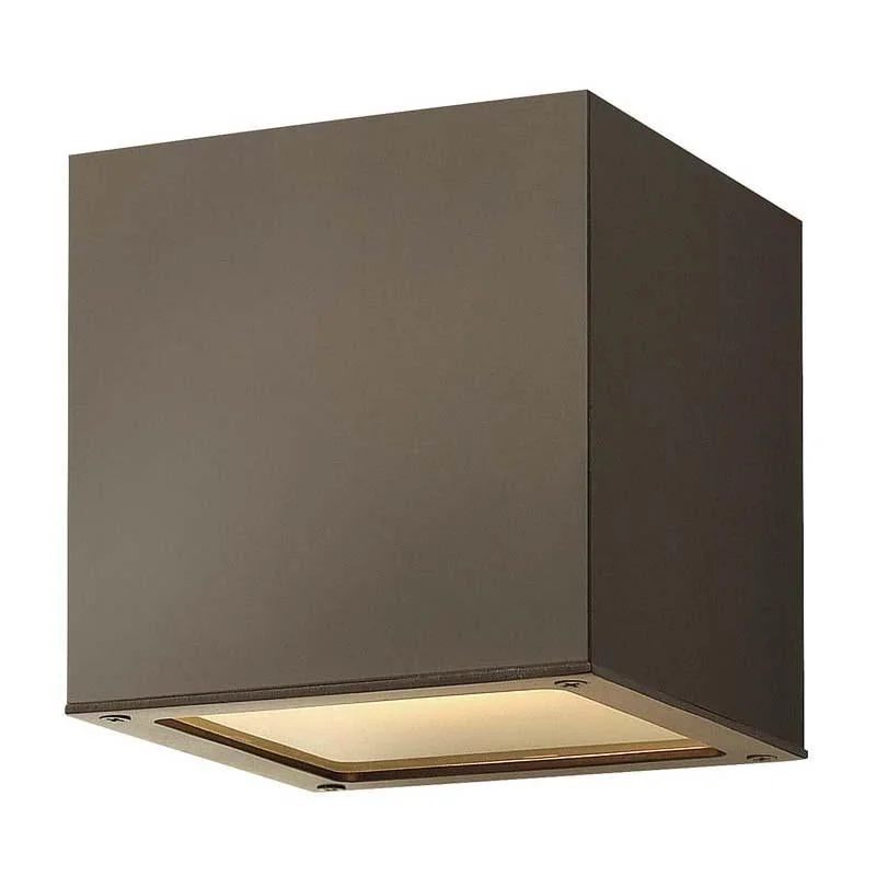 Industrial - style track lighting for loftsglass wall lamps with frosted glass for soft, diffused lightHinkley 1769 Outdoor Kube Wall Light