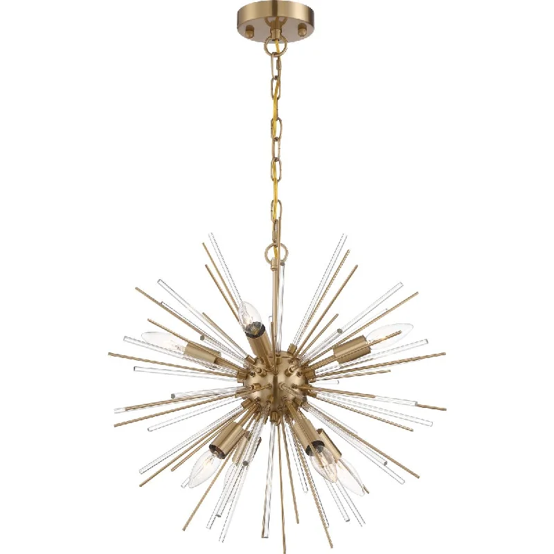 Industrial Lighting for Metal Fabrication ShopsCirrus 20 in. 8 Lights Pendant Light Brass Finish Industrial Lighting for Metal Fabrication ShopsCirrus 20 in. 8 Lights Pendant Light Brass Finish