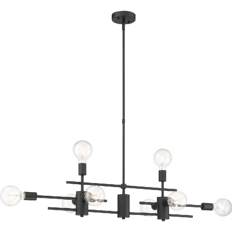 Industrial Task Lighting for Precision WorkstationsDelphi 45 in. 8 Lights Pendant Light Black Finish Industrial Task Lighting for Precision WorkstationsDelphi 45 in. 8 Lights Pendant Light Black Finish