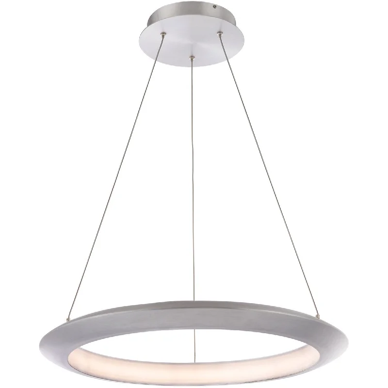 Industrial Task Lighting for Precision WorkstationsThe Ring 24 in. LED Chandelier 3000K Aluminum Finish Industrial Task Lighting for Precision WorkstationsThe Ring 24 in. LED Chandelier 3000K Aluminum Finish