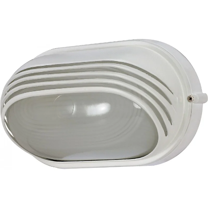 Industrial Lighting for Automotive Manufacturing Plants10 In. Outdoor Oval Bulkhead Light White finish Industrial Lighting for Automotive Manufacturing Plants10 In. Outdoor Oval Bulkhead Light White finish