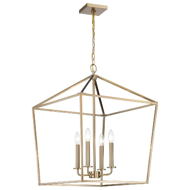 Industrial Ceiling - Mounted Lighting for Assembly PlantsEmma 20 in. 4 lights Pendant Light Brass Finish Industrial Ceiling - Mounted Lighting for Assembly PlantsEmma 20 in. 4 lights Pendant Light Brass Finish