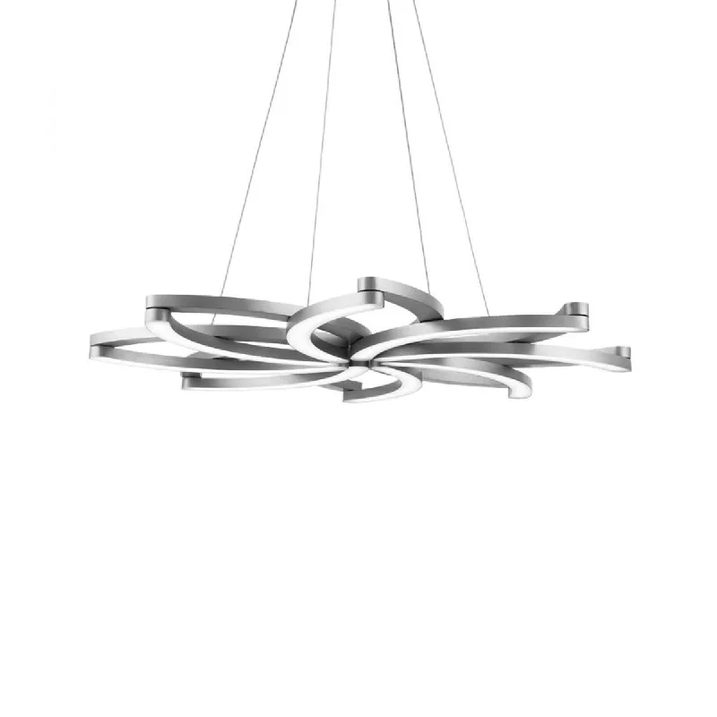 Dust - Resistant Industrial Lighting for Dirty WorkspacesBloom 32 in. 8 Lights LED Pendant Light Aluminum Finish Dust - Resistant Industrial Lighting for Dirty WorkspacesBloom 32 in. 8 Lights LED Pendant Light Aluminum Finish