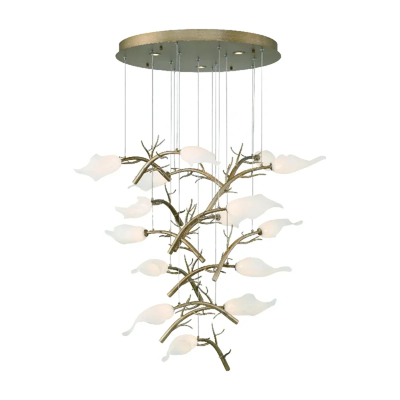 Track lighting with frosted glass shadesMatera LED Chandelier