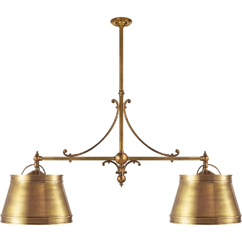 Track lighting with a brushed nickel finishSloane Double Shop Pendant