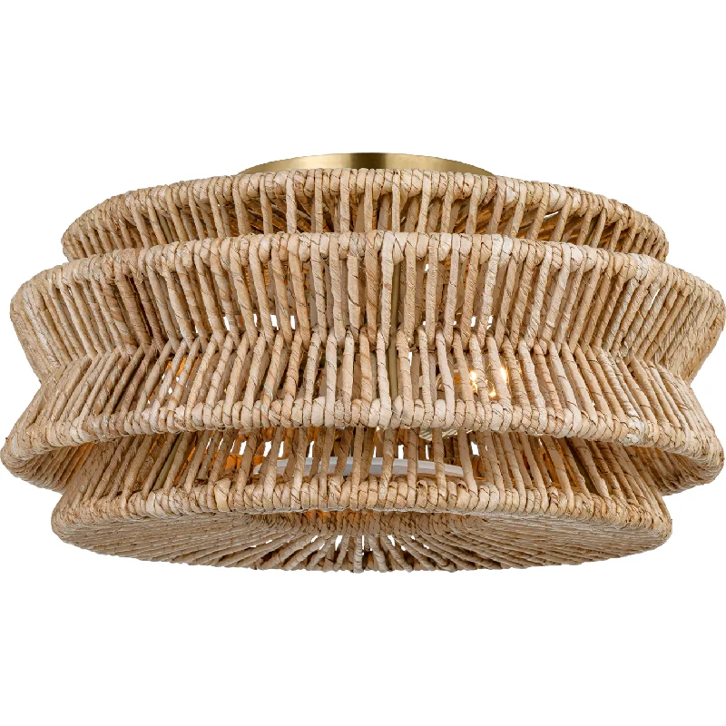 Industrial - style track lighting for loftsAntigua Large Drum Semi Flush Mount