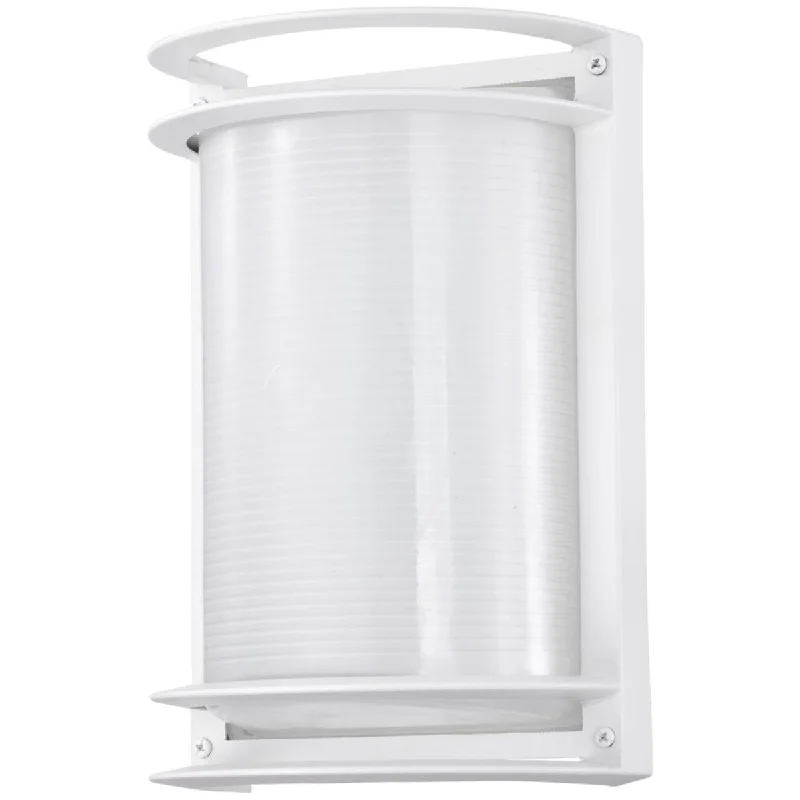 Industrial Lighting for Woodworking Factories11 In. LED Outdoor Bulkhead Light White finish Industrial Lighting for Woodworking Factories11 In. LED Outdoor Bulkhead Light White finish