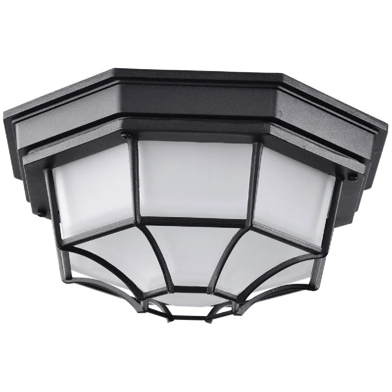 Industrial Lighting for Furniture Factories11 In. LED Outdoor Flush Mount Black finish Industrial Lighting for Furniture Factories11 In. LED Outdoor Flush Mount Black finish