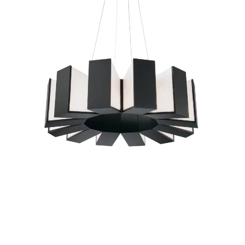 Industrial Lighting for Woodworking FactoriesChronos 34 in. LED Pendant Light Black Finish Industrial Lighting for Woodworking FactoriesChronos 34 in. LED Pendant Light Black Finish