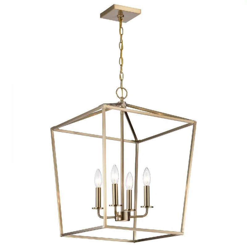Industrial Ceiling - Mounted Lighting for Assembly PlantsEmma 17 in. 4 lights Pendant Light Brass Finish Industrial Ceiling - Mounted Lighting for Assembly PlantsEmma 17 in. 4 lights Pendant Light Brass Finish