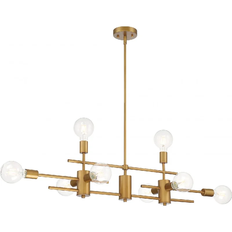 Industrial Lighting for Chemical PlantsDelphi 45 in. 8 Lights Pendant Light Gold Finish Industrial Lighting for Chemical PlantsDelphi 45 in. 8 Lights Pendant Light Gold Finish