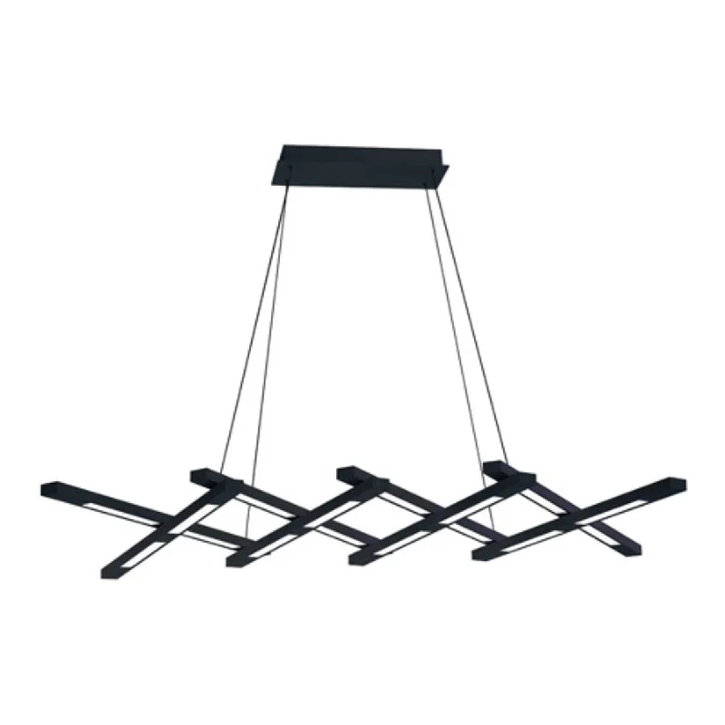 Industrial Lighting for Food Processing FactoriesScissors 80 in. 8 Lights LED Pendant Light Black Finish Industrial Lighting for Food Processing FactoriesScissors 80 in. 8 Lights LED Pendant Light Black Finish