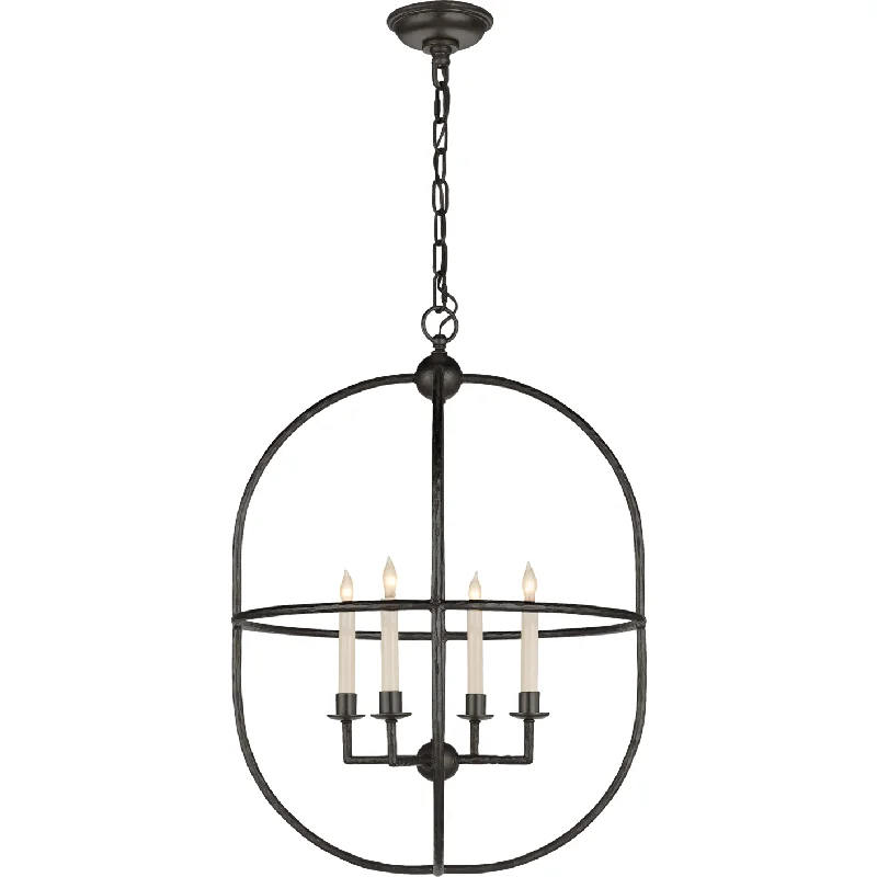 Track lighting with a brushed nickel finishDesmond Open Oval Lantern