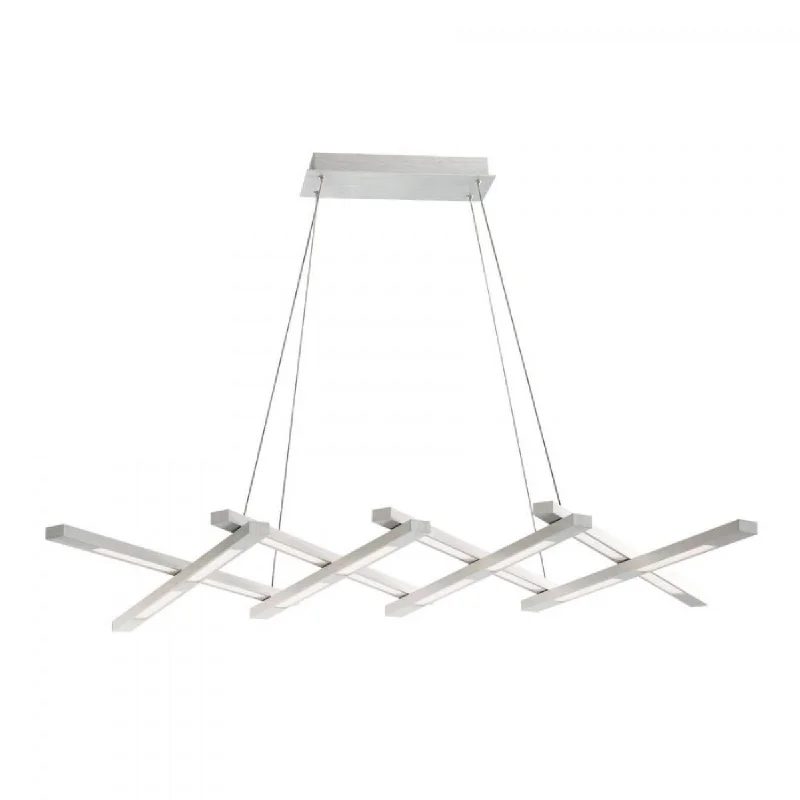 Industrial Emergency Lighting for Safety in FactoriesScissors 80 in. 8 Lights LED Pendant Light Aluminum Finish Industrial Emergency Lighting for Safety in FactoriesScissors 80 in. 8 Lights LED Pendant Light Aluminum Finish