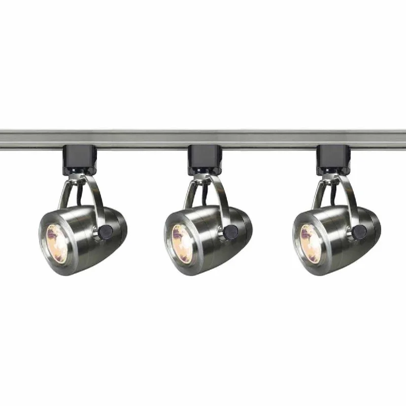 Industrial Flood Lighting for Outdoor Loading Docks4ft 3 Lights Pinch Back LED Track Kit 36W 3000 Lumens 3000K, Halo, 36°, Nickel Industrial Flood Lighting for Outdoor Loading Docks4ft 3 Lights Pinch Back LED Track Kit 36W 3000 Lumens 3000K, Halo, 36°, Nickel