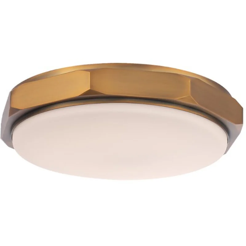 Industrial Flood Lighting for Outdoor Loading DocksGrommet 13 in. LED Flush Mount Light 2700K Brass Finish Industrial Flood Lighting for Outdoor Loading DocksGrommet 13 in. LED Flush Mount Light 2700K Brass Finish