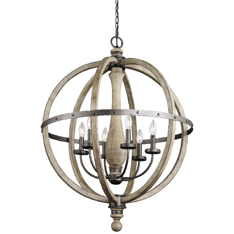 Chandeliers for Low Ceilings to Avoid OvercrowdingChandeliers for Low Ceilings to Avoid OvercrowdingEvan - Chandelier 6Lt - 43327DAG