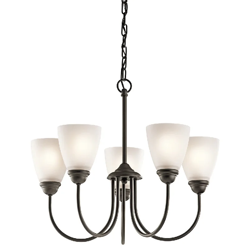 Chandeliers with Clear Crystal for a Sparkling EffectChandeliers with Clear Crystal for a Sparkling EffectJolie - chandelier 5lt - 43638OZ