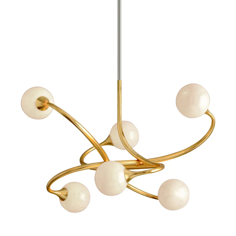 Chandeliers with Adjustable Arms for Directional LightingChandeliers with Adjustable Arms for Directional LightingCorbett Signature 294-06 Chandelier Light - Gold Leaf