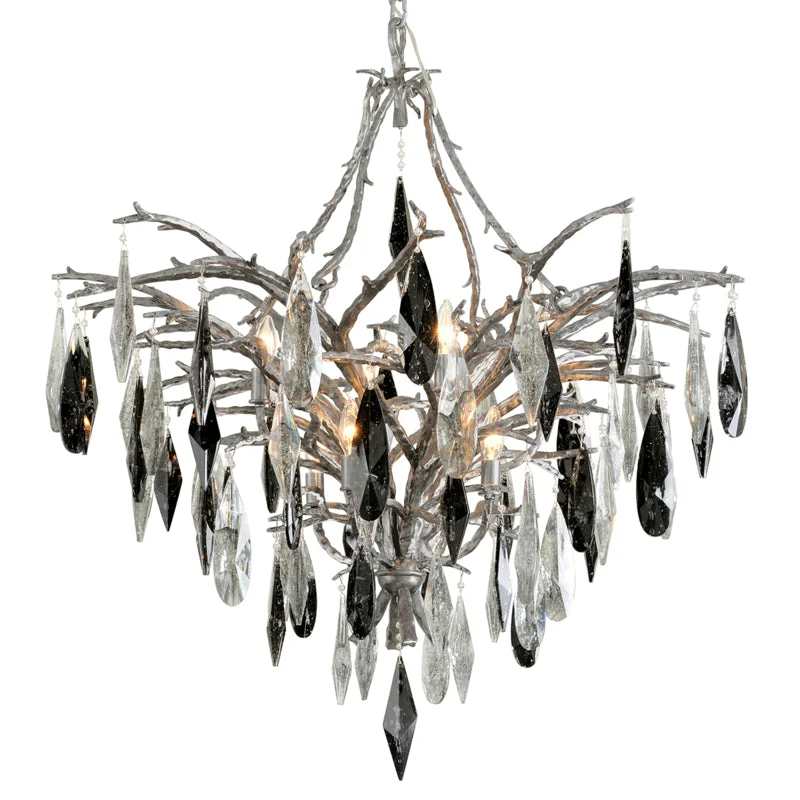 Minimalist Chandeliers for Sleek and Simple InteriorsMinimalist Chandeliers for Sleek and Simple InteriorsCorbett Nera 306-08 Chandelier Light - Blackened Silver Leaf Minimalist Chandeliers for Sleek and Simple InteriorsMinimalist Chandeliers for Sleek and Simple InteriorsCorbett Nera 306-08 Chandelier Light - Blackened Silver Leaf