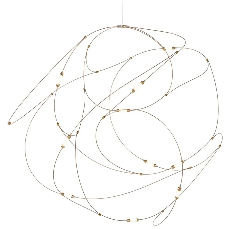 Chandeliers with Metal Frames in Black FinishChandeliers with Metal Frames in Black FinishFlock of Light Suspension