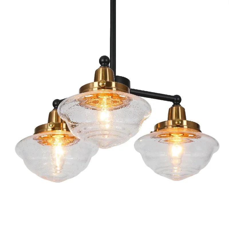 Large Chandeliers for Grand Halls and FoyersLarge Chandeliers for Grand Halls and FoyersGnetophyta 3-Light Small Black Chandelier