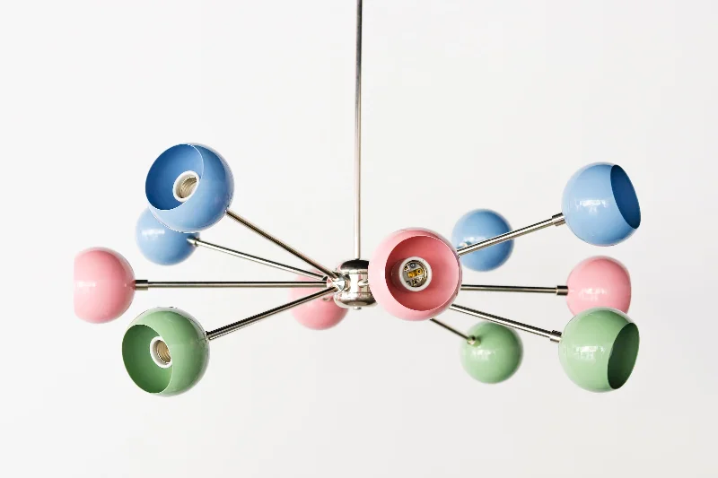 Blush Pink, Celestial Blue, Vista Green