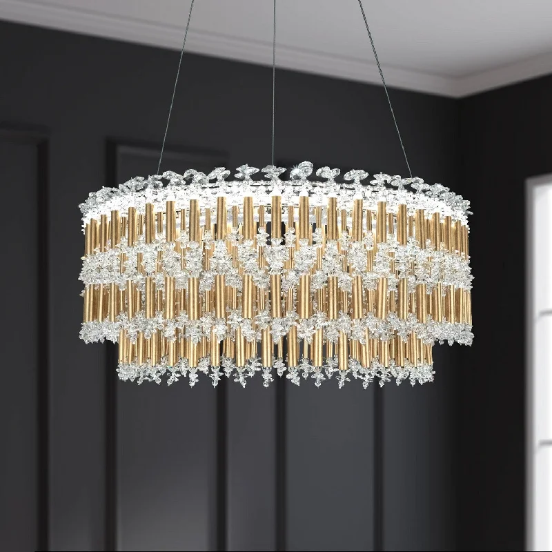Chandeliers with Clear Crystal for a Sparkling EffectChandeliers with Clear Crystal for a Sparkling EffectTahitian LED Pendant Chandeliers with Clear Crystal for a Sparkling EffectChandeliers with Clear Crystal for a Sparkling EffectTahitian LED Pendant