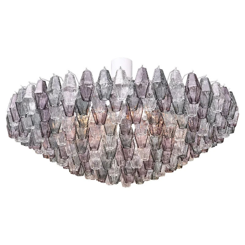 Chandeliers with Colored Glass for a Splash of ColorChandeliers with Colored Glass for a Splash of ColorSmoked Violet Murano Glass “Poliedri” Chandelier Chandeliers with Colored Glass for a Splash of ColorChandeliers with Colored Glass for a Splash of ColorSmoked Violet Murano Glass “Poliedri” Chandelier