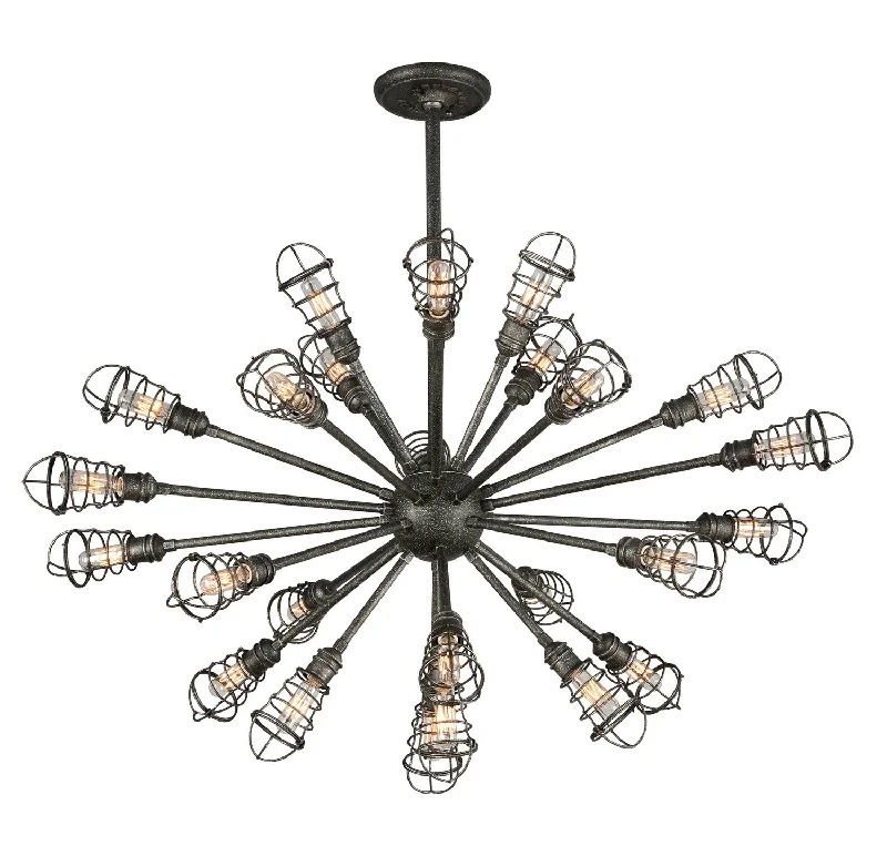 Chandeliers with Candle - Style Bulbs for a Classic AestheticChandeliers with Candle - Style Bulbs for a Classic AestheticTroy Conduit F3816 Chandelier Light - Old Silver