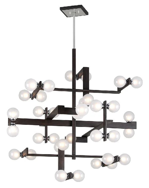 Chandeliers for High Ceilings to Fill Vertical SpaceChandeliers for High Ceilings to Fill Vertical SpaceTroy Network F6077 Chandelier Light - Forest Bronze & Polished Chrom