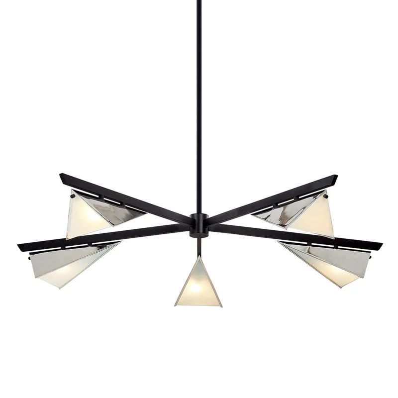 Chandeliers for Dining Rooms to Set the Mood for MealsChandeliers for Dining Rooms to Set the Mood for MealsTroy Kite F7465 Chandelier Light - Carbide Blk & Pol Nickel