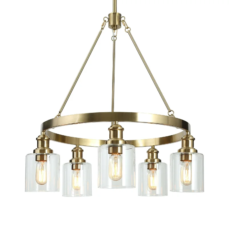 Chandeliers with Venetian Glass for a Luxurious LookChandeliers with Venetian Glass for a Luxurious Look5-Light Gold Wheel Chandeliers